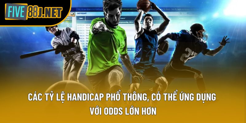 Các tỷ lệ Handicap phổ thông, có thể ứng dụng với odds lớn hơn